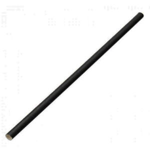 Black 100% Biodegradable 20cm Paper Drinking Straw - 250 Pack