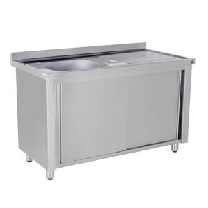 Inomak Stainless Steel Single Bowl Catering Sinks on Cupboards