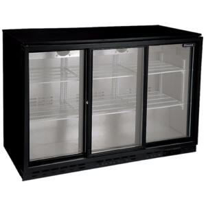 Blizzard LOWBAR3SL Triple Sliding Door Low Height Bottle Cooler