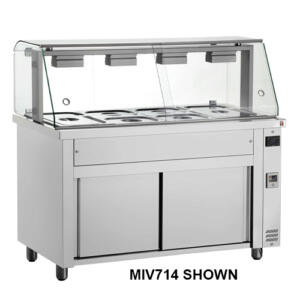 Inomak MIV718 - 1800mm Showcase Bain Marie with Hot Cupboard