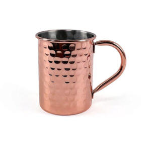 Beaumont Copper Plated Hammered Mug 400ml