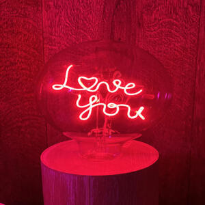 Love You LED Bulb Home Bar Pub  