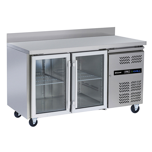 Blizzard HBC2CR - 2 Glass Door Refrigerated Gastronorm Counter 