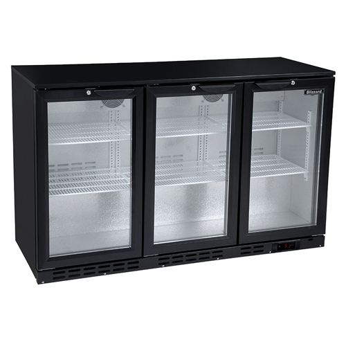 Blizzard LOWBAR3 Triple Door Low Height Bottle Cooler