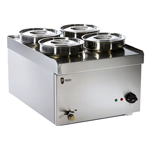Parry NPWB4 - 4 Pot Wet Stainless Steel Bain Marie 