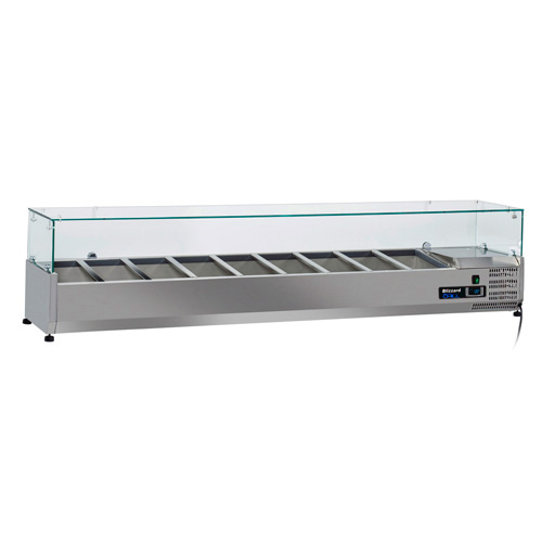 Blizzard TOP2000CR Counter Top Prep Unit with Showcase